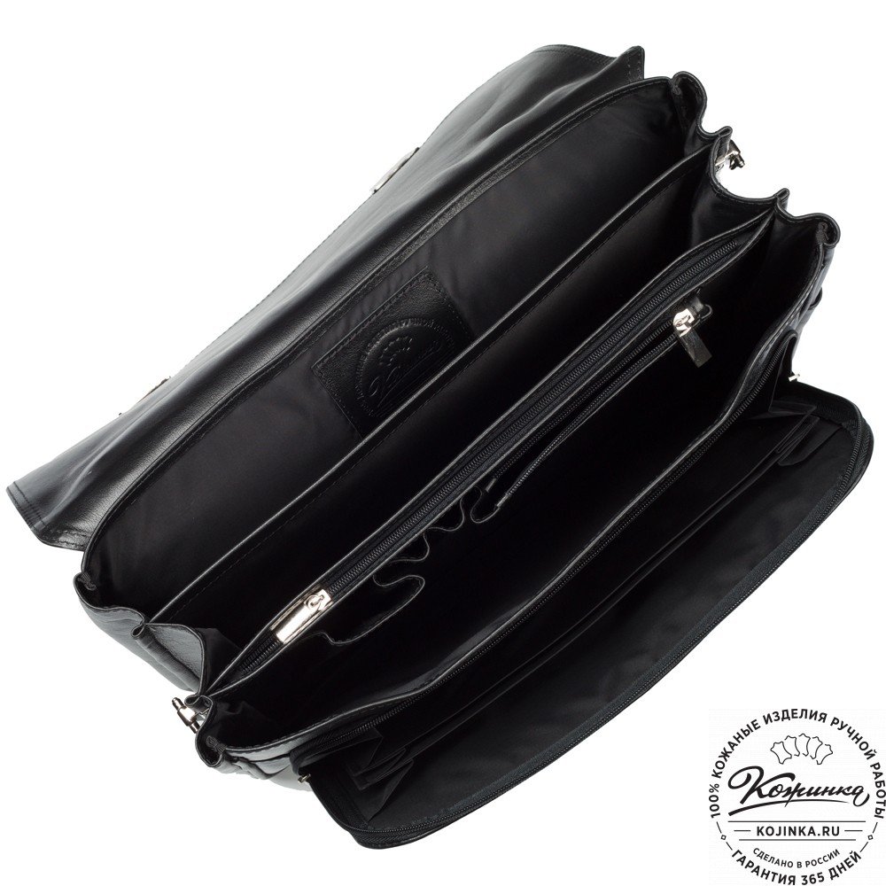 Кожаный портфель "Саймон" (черный)