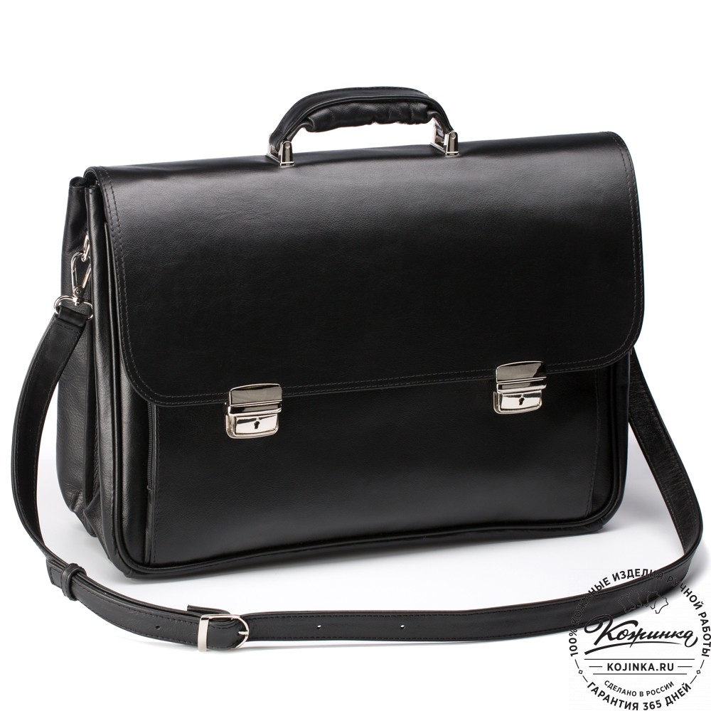 Кожаный портфель "Саймон" (черный)