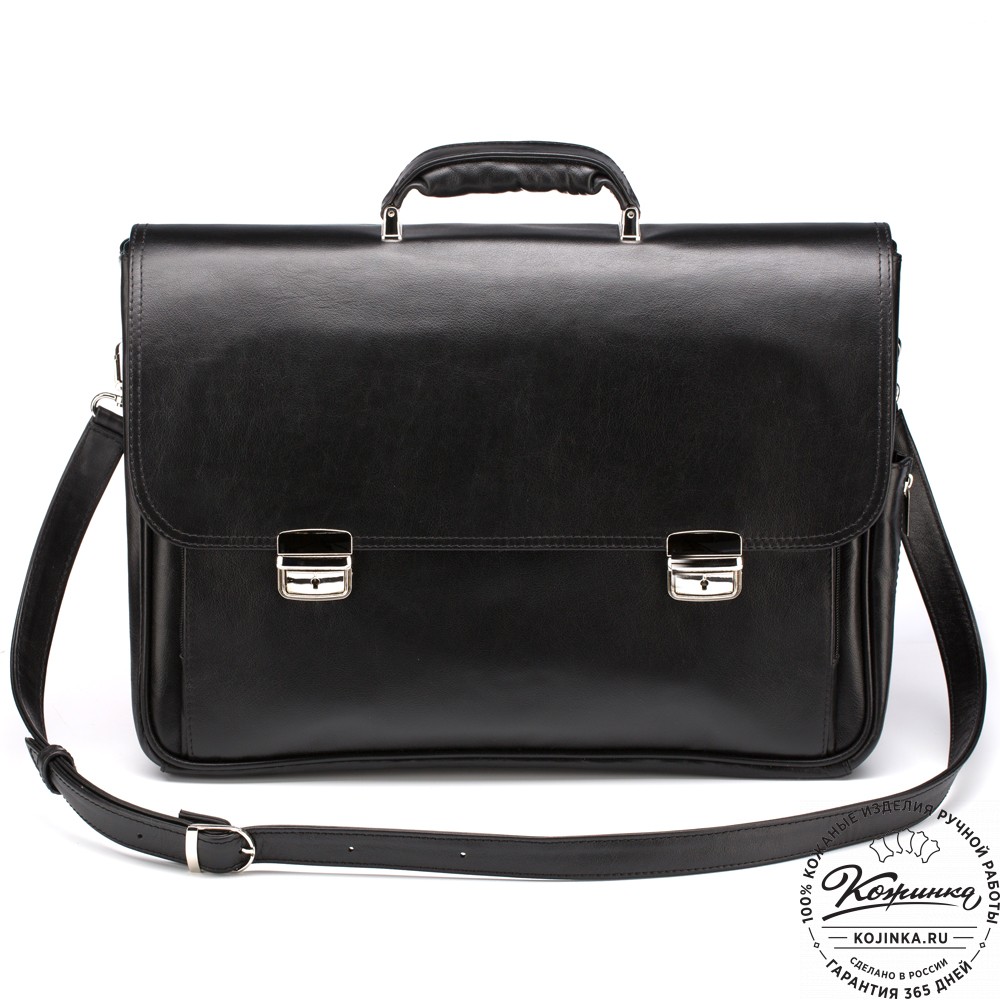 Кожаный портфель "Саймон" (черный)