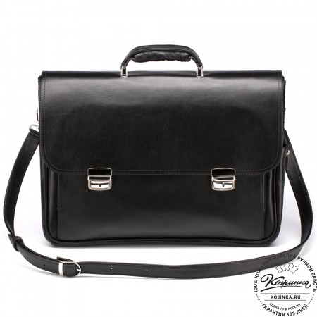 Кожаный портфель "Саймон" (черный)