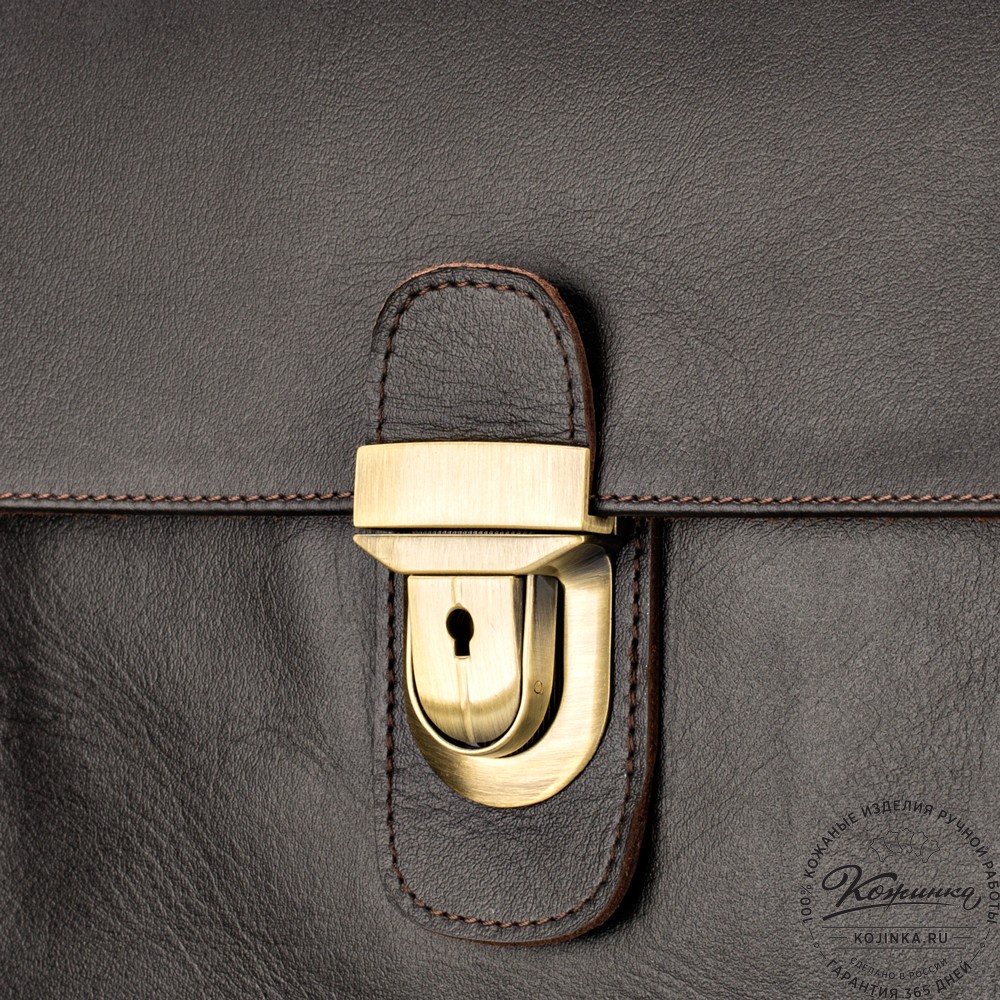 Кожаный портфель "Борменталь" (тёмно-коричневый)