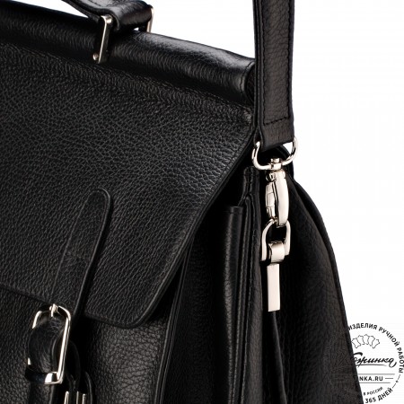 Кожаный портфель "Версаль" (черный)