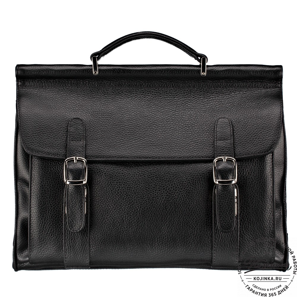 Кожаный портфель "Версаль" (черный)