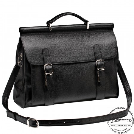 Кожаный портфель "Версаль" (черный)