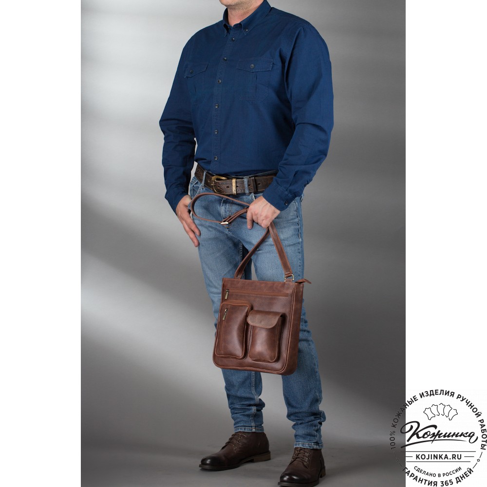 Кожаная сумка "Боб" (коричневая)