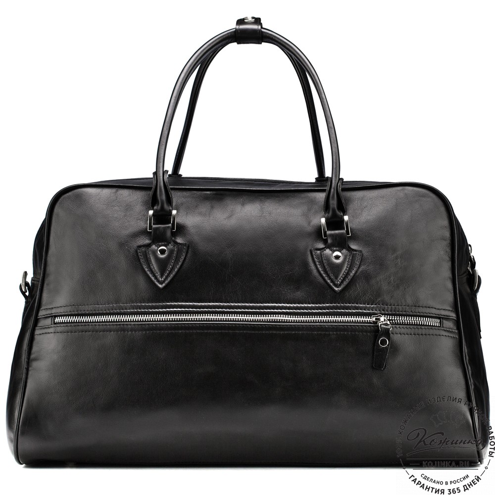 Кожаная дорожная сумка "Бруклин" (чёрная)