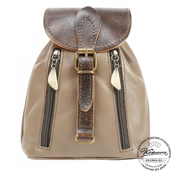 Женский кожаный рюкзак "Колибри" (оливковый). фото 1