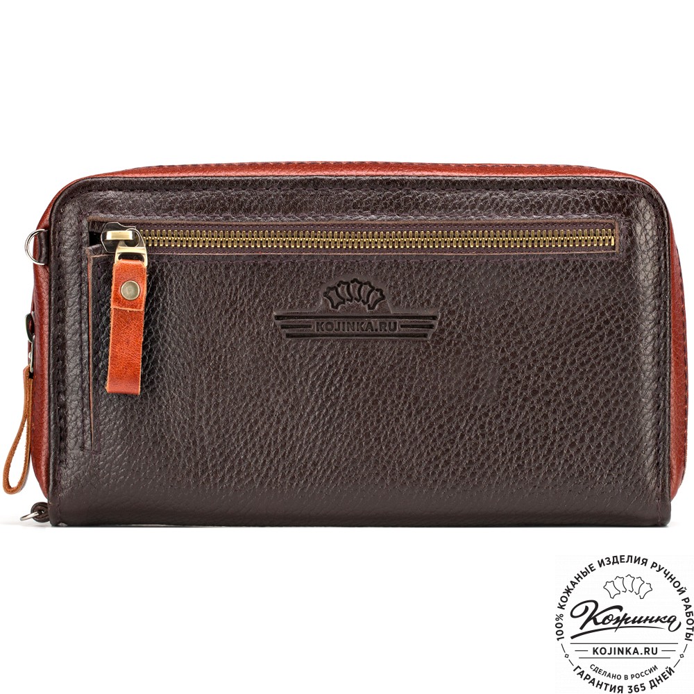 Кожаный клатч "Магадан" (коричневый) 