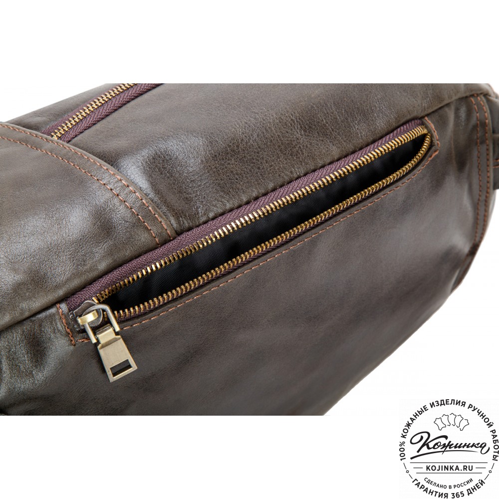 Кожаный рюкзак "Виолетта" (тёмно-коричневый)