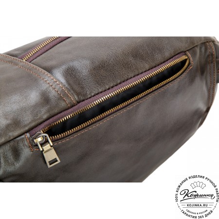 Кожаный рюкзак "Виолетта" (тёмно-коричневый)