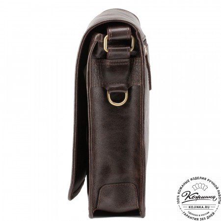 Кожаная сумка "Винсент" (темно-коричневый антик)