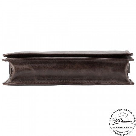 Кожаная сумка "Винсент" (темно-коричневый антик)