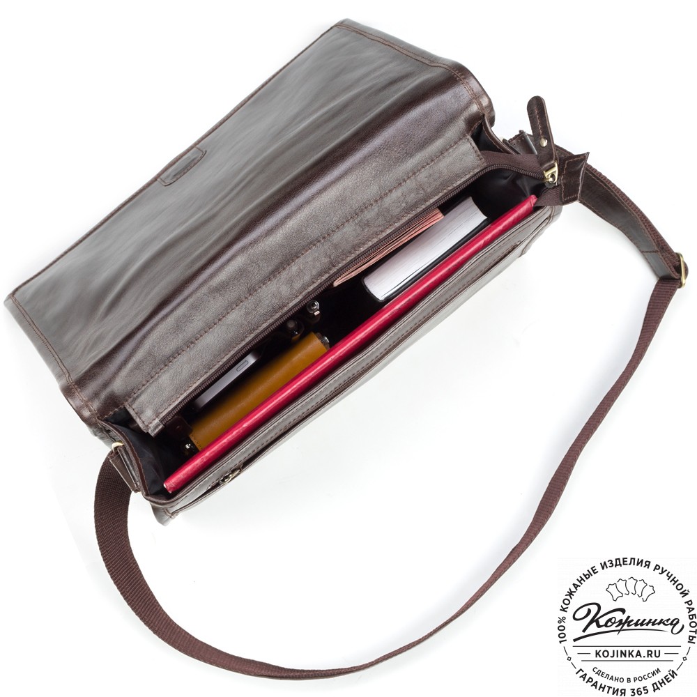 Кожаная сумка "Винсент" (темно-коричневый антик)