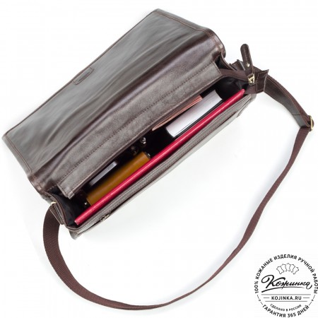 Кожаная сумка "Винсент" (темно-коричневый антик)