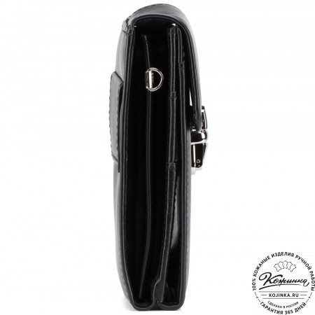 Кожаная сумка "Чикаго" (чёрная)