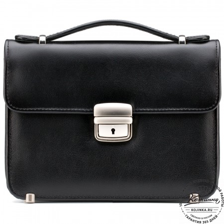 Кожаная барсетка "Вегас" (черная)