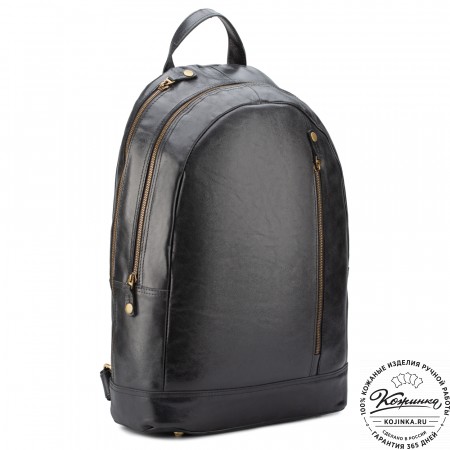 Кожаный рюкзак "Дрезден" (чёрный)