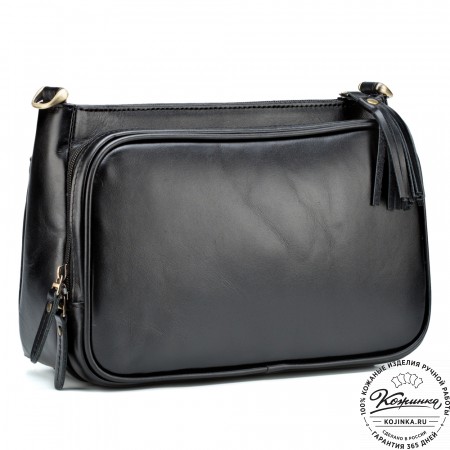 Женская кожаная сумка "Эмма" (чёрная)