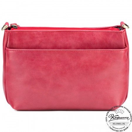 Женская кожаная сумка "Эмма" (красная)