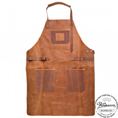 Кожаный фартук (коричневый крейзи)