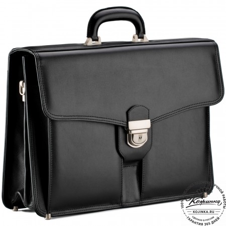 Кожаный портфель "Оскар" (черный)