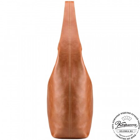 Женская кожаная сумка "Винтаж" (рыжая) 