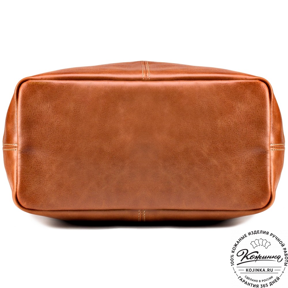Женская кожаная сумка "Винтаж" (рыжая) 