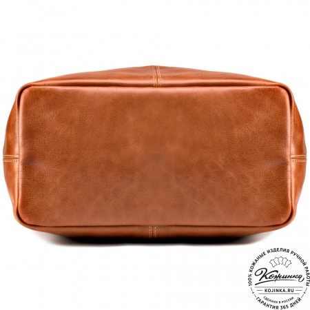 Женская кожаная сумка "Винтаж" (рыжая) 