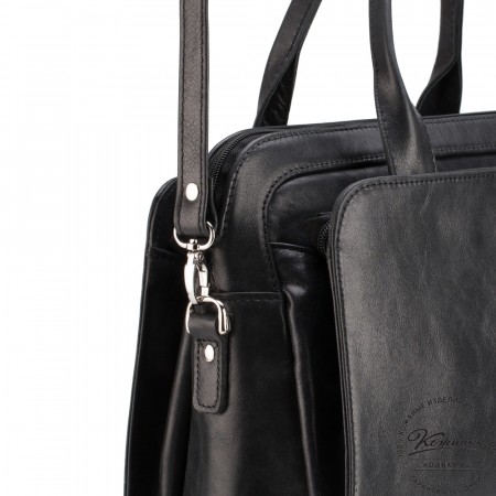 Женская кожаная сумка "Батерфляй" (чёрная)