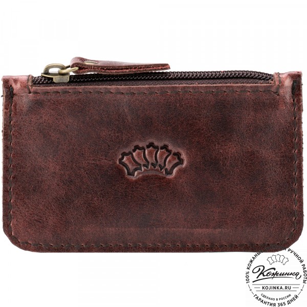 Кожаный картхолдер "Мурано" (коричневый антик). фото 1