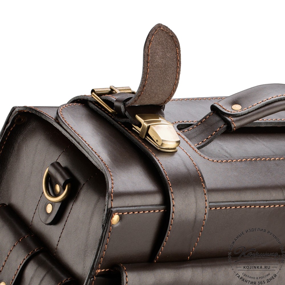 Кожаный портфель-кофр  "Универсал"  (тёмно-коричневый)