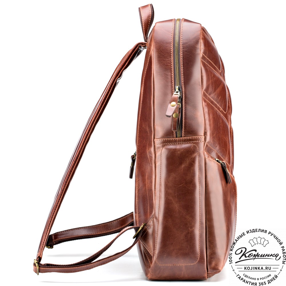 Кожаный рюкзак "Джейкоб" (коричневый воск)