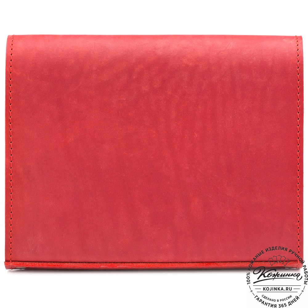 Кожаный ежедневник на кольцах "Самуэль" (красный)