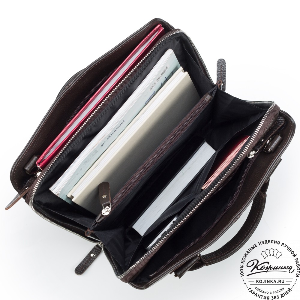 Кожаная сумка "Эштон" (коричневая)