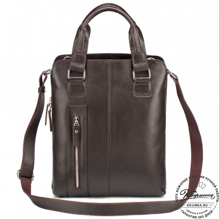 Кожаная сумка "Эштон" (коричневая)