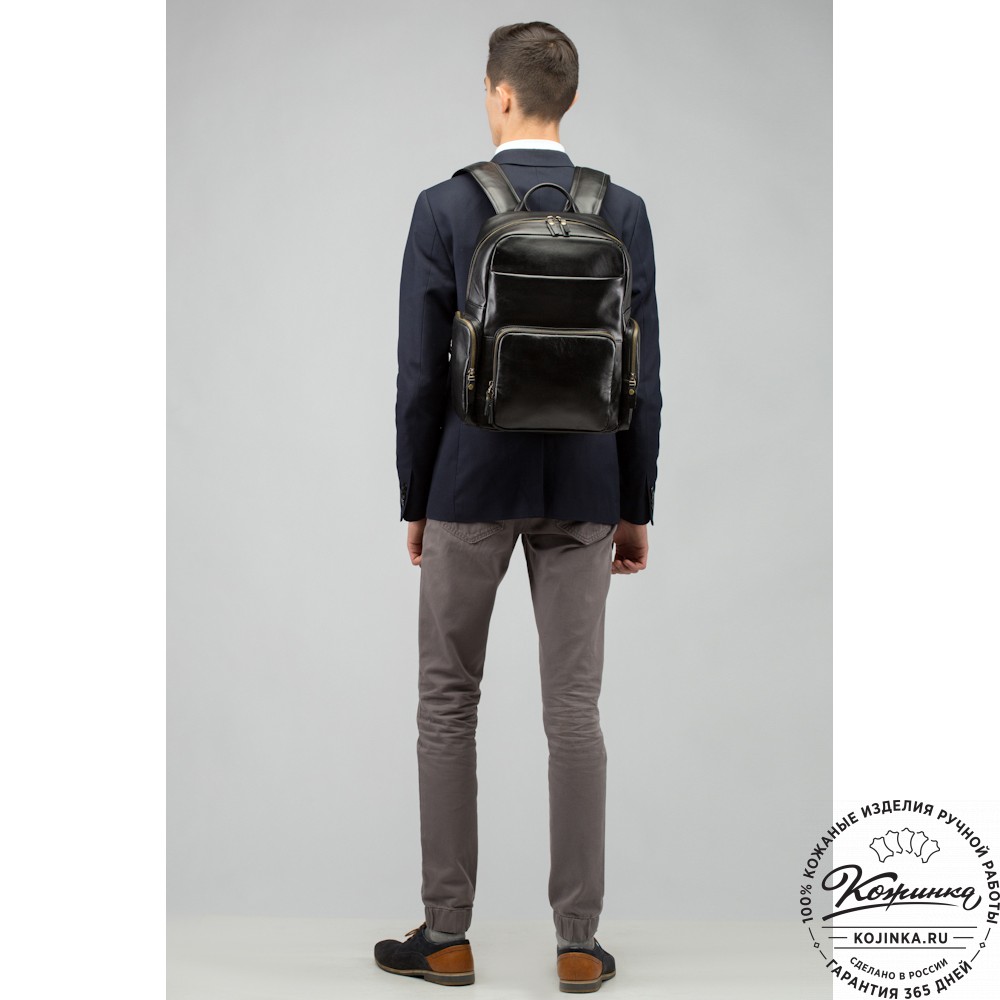  Кожаный рюкзак "Дионис" (рыжий крейзи)