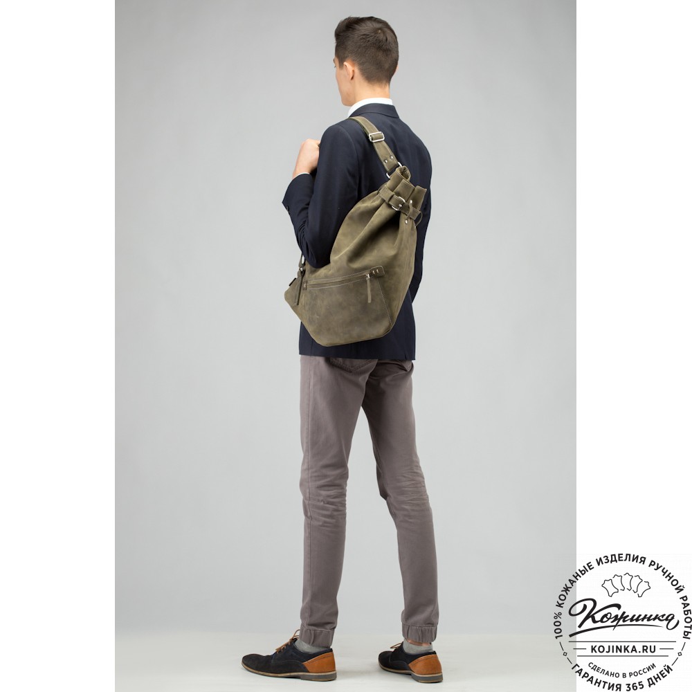  Кожаный рюкзак "Селена" (красный) 