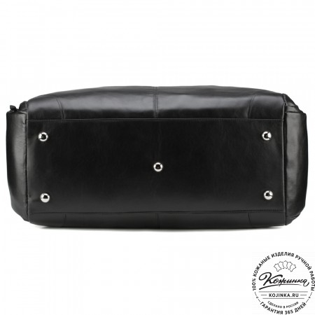 Кожаная дорожная сумка "Каркассон" (чёрная)