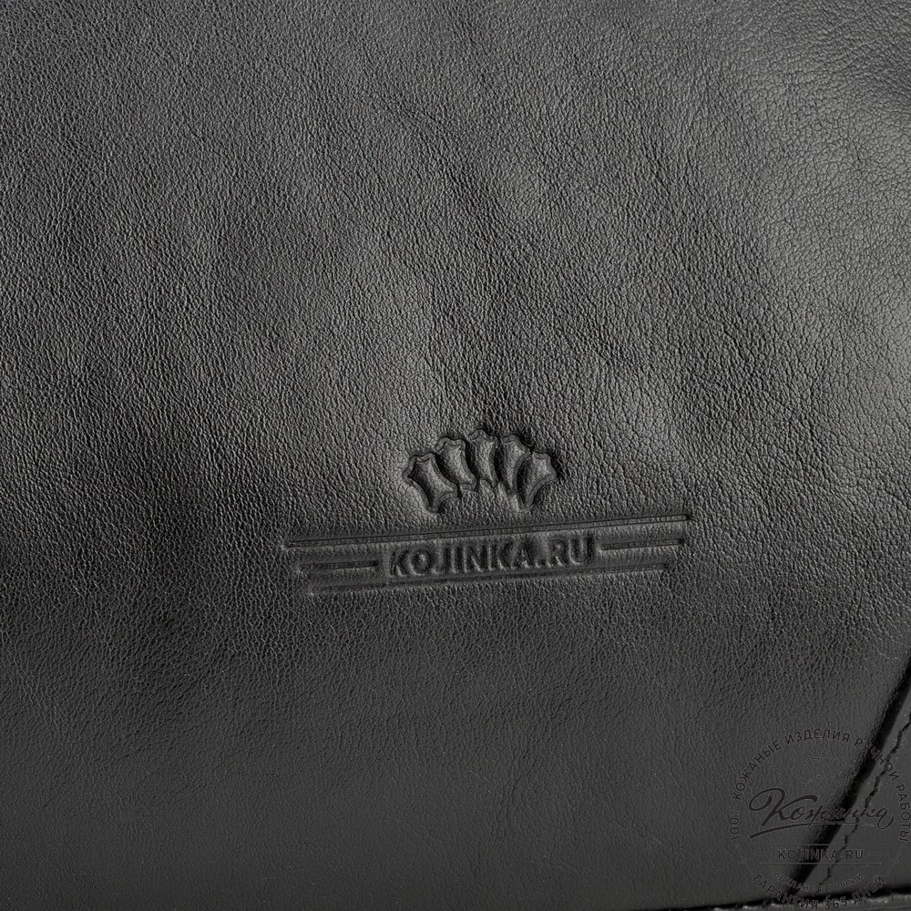 Кожаная дорожная сумка "Каркассон" (чёрная)