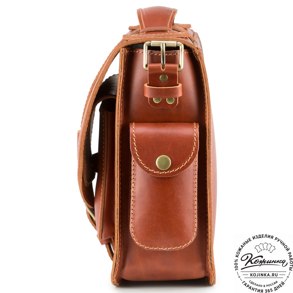 Кожаная  сумка "Виктория" (рыжая)