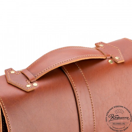 Кожаная  сумка "Виктория" (рыжая)