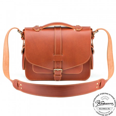 Кожаная  сумка "Виктория" (рыжая)
