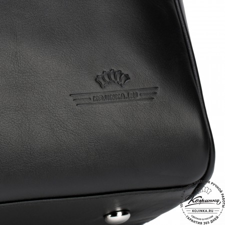Кожаная дорожная сумка "Кордова" (чёрная)