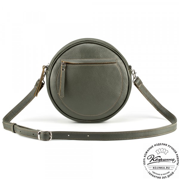 Женская кожаная сумка "Дарья" (оливковая). фото 1