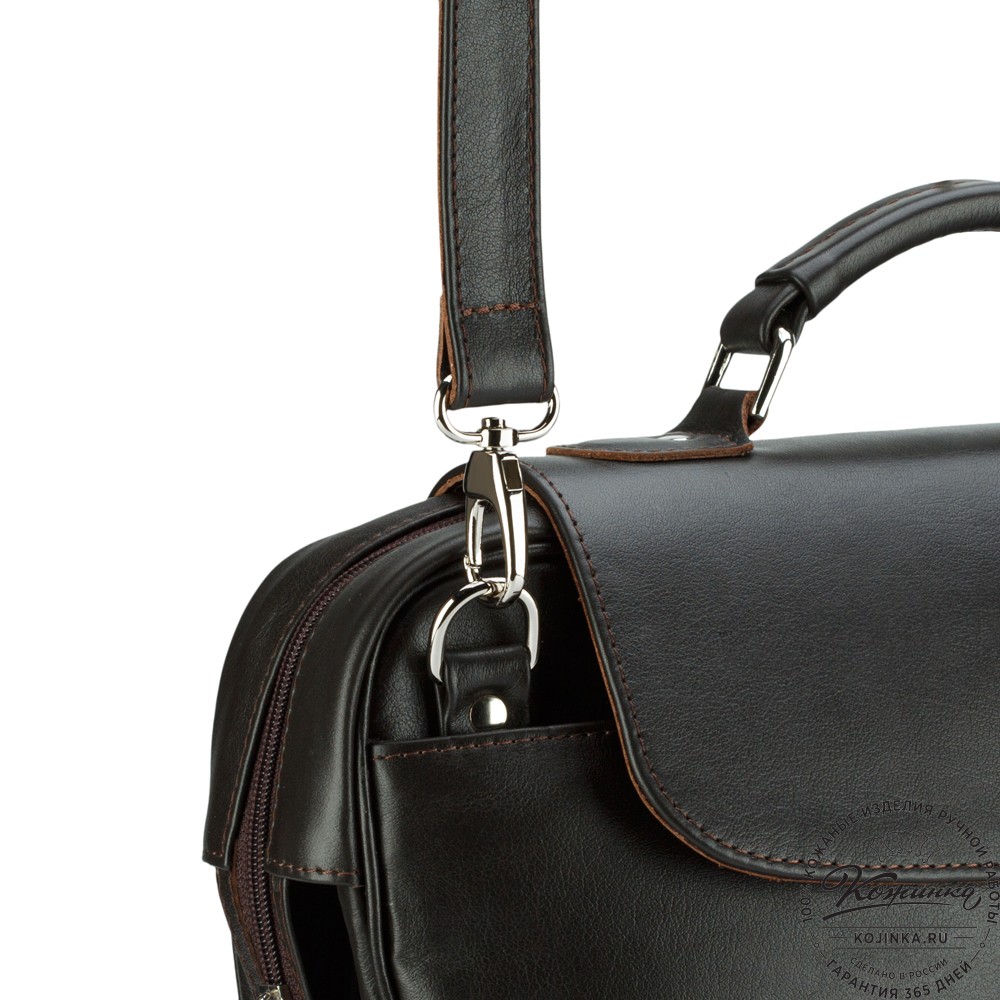 Кожаный портфель "Эдгар" (тёмно-коричневый)