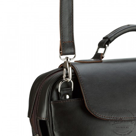 Кожаный портфель "Эдгар" (тёмно-коричневый)