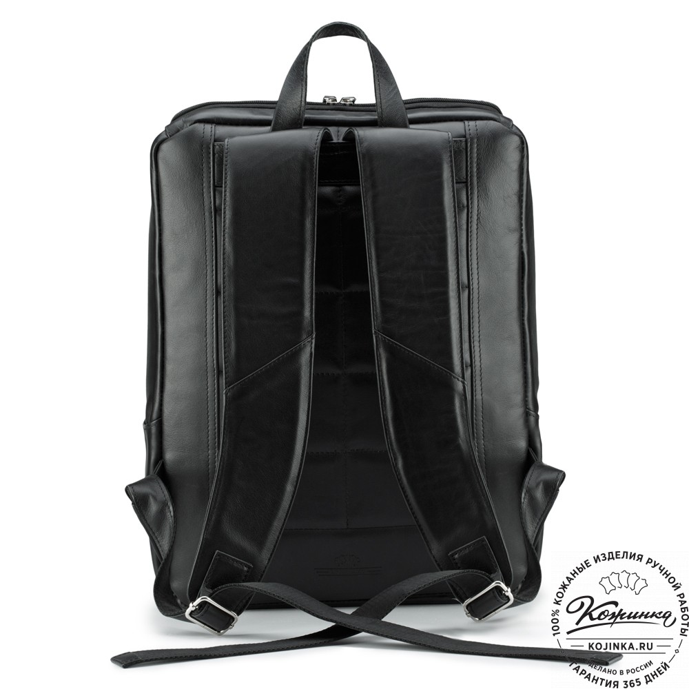 Кожаный рюкзак "Вена" (чёрный)