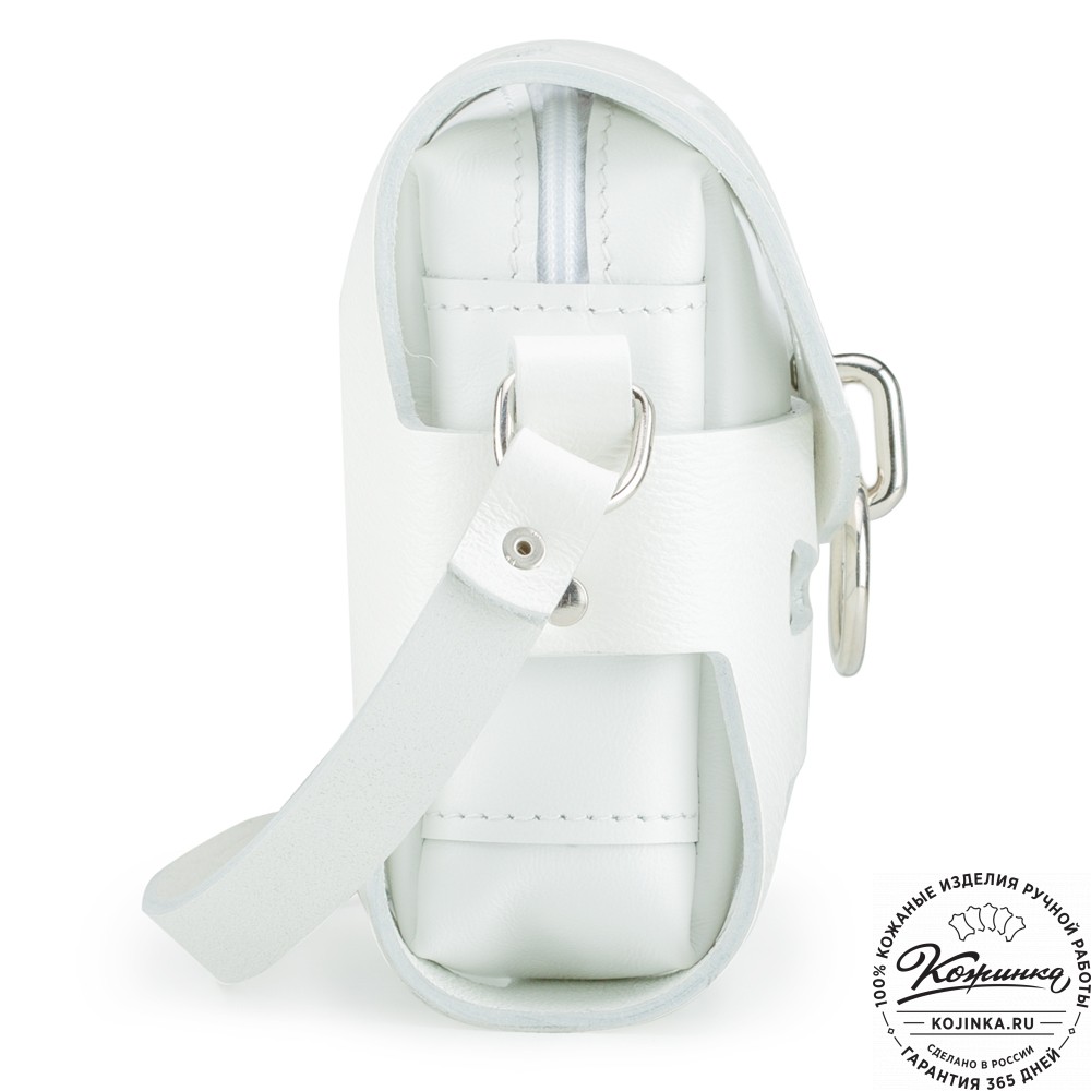 Женская кожаная сумка "Кортни" (белая) 