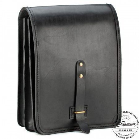 Кожаная сумка "Макар" (чёрная)