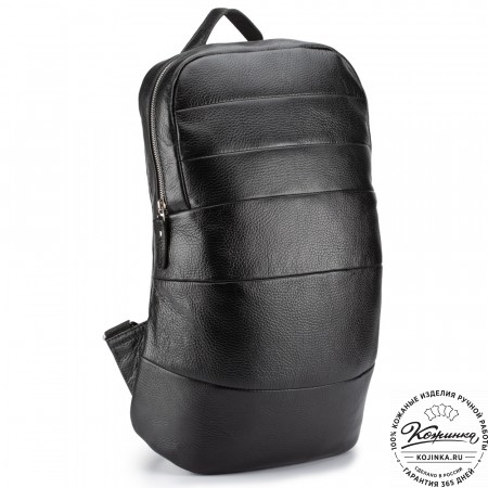 Кожаный рюкзак "Беверли" (чёрный)